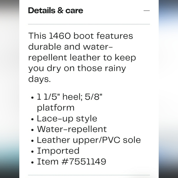 1460 Water-Repellent Leather Boot - Picture 6 of 9